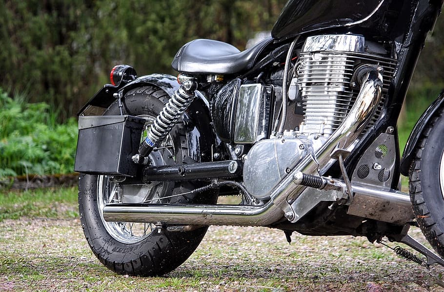 black and gray cruiser motorcycle, bike, mp, suzuki, savage, transportation, HD wallpaper