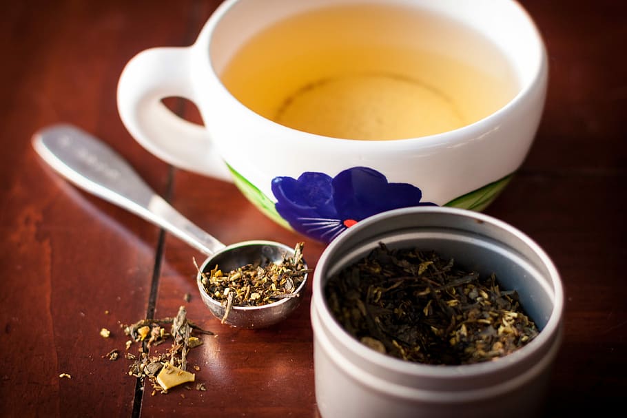 Loose leaf tea, box, cup, drink, hot, spoon, white, tea - Hot Drink HD wallpaper