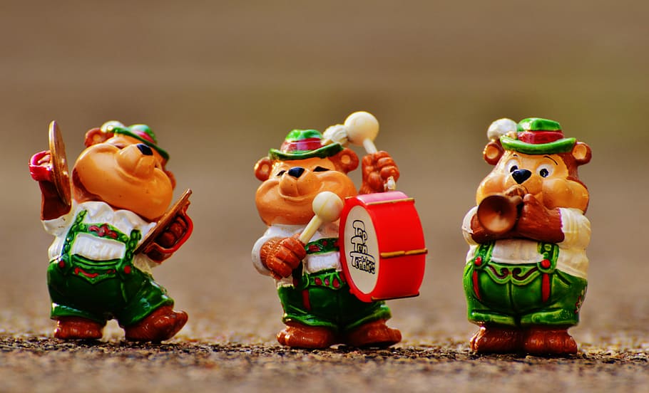 bears, cute, decorations, figurines, macro, still life, human representation HD wallpaper