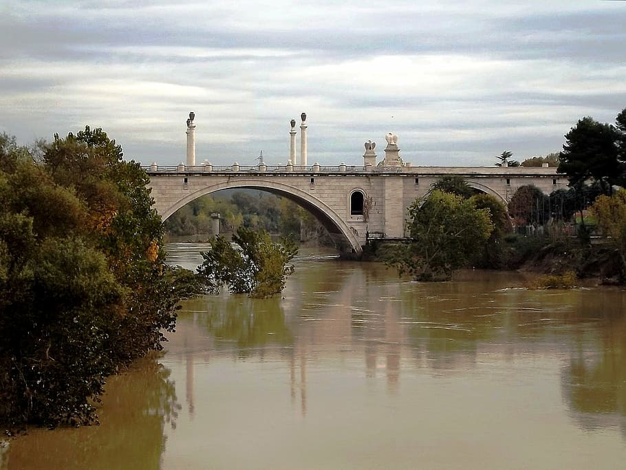 rome, river, tiber, bridge, italy, roma capitale, ancient rome HD wallpaper