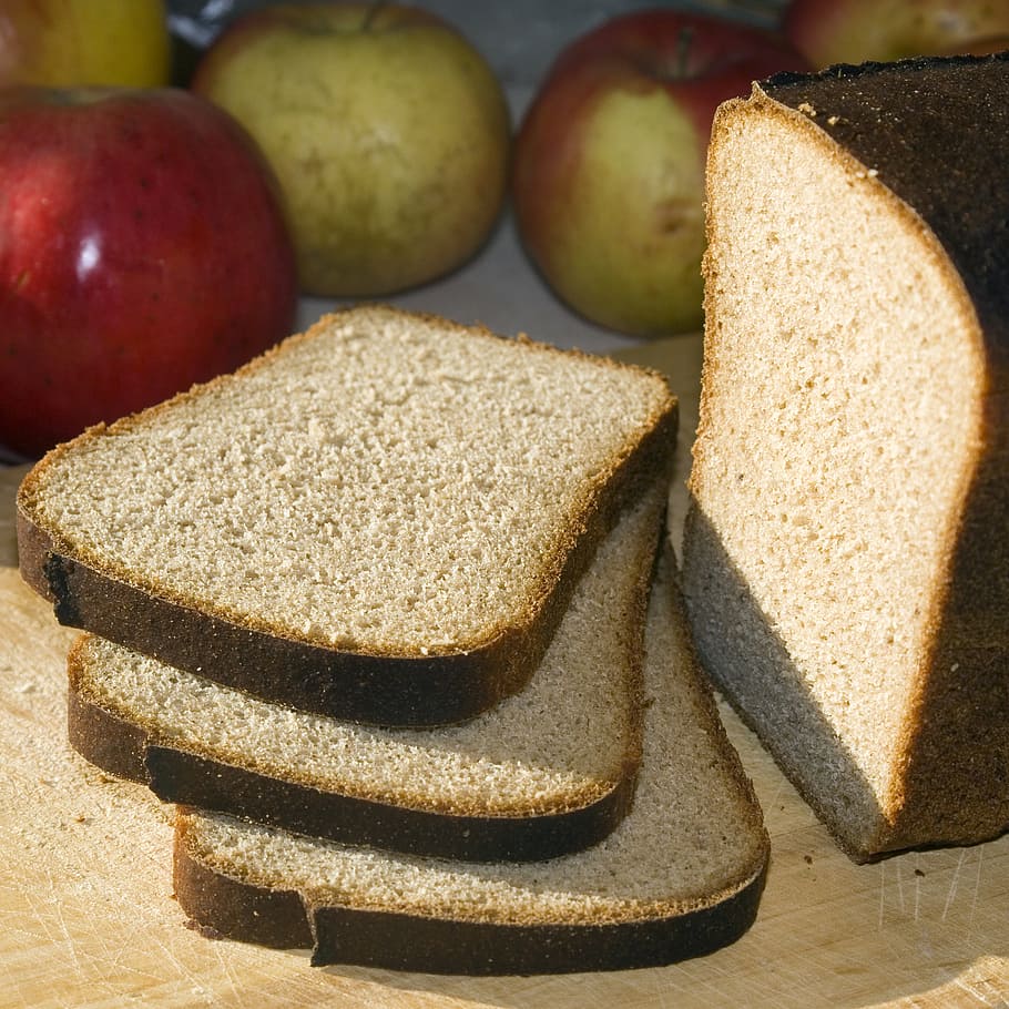 food, bread, lunch, breakfast, delicious, baking, home, rye bread HD wallpaper