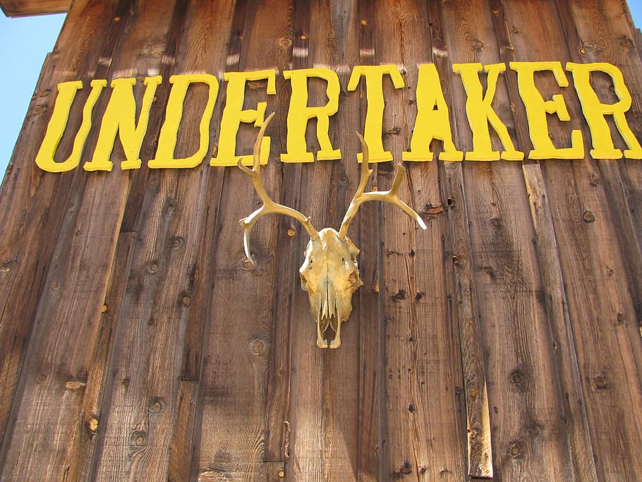 Undertaker, Old West, Ghost Town, Utah, text, hanging, wood - material