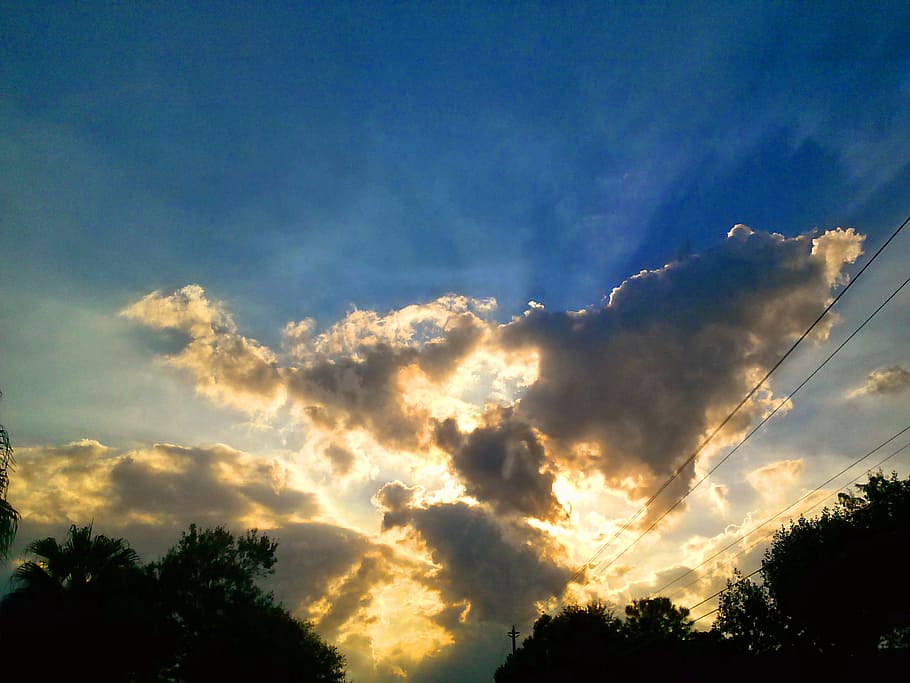 sunset, sky, florida, clouds, cloud - sky, beauty in nature HD wallpaper