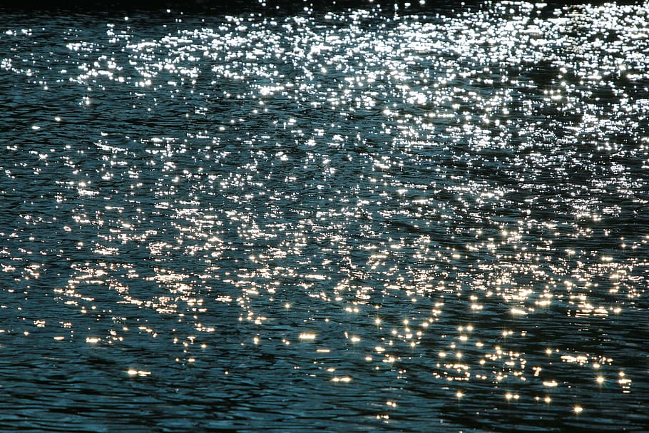 water, glitter, mirroring, sunlight, waterfront, sea, nature HD wallpaper