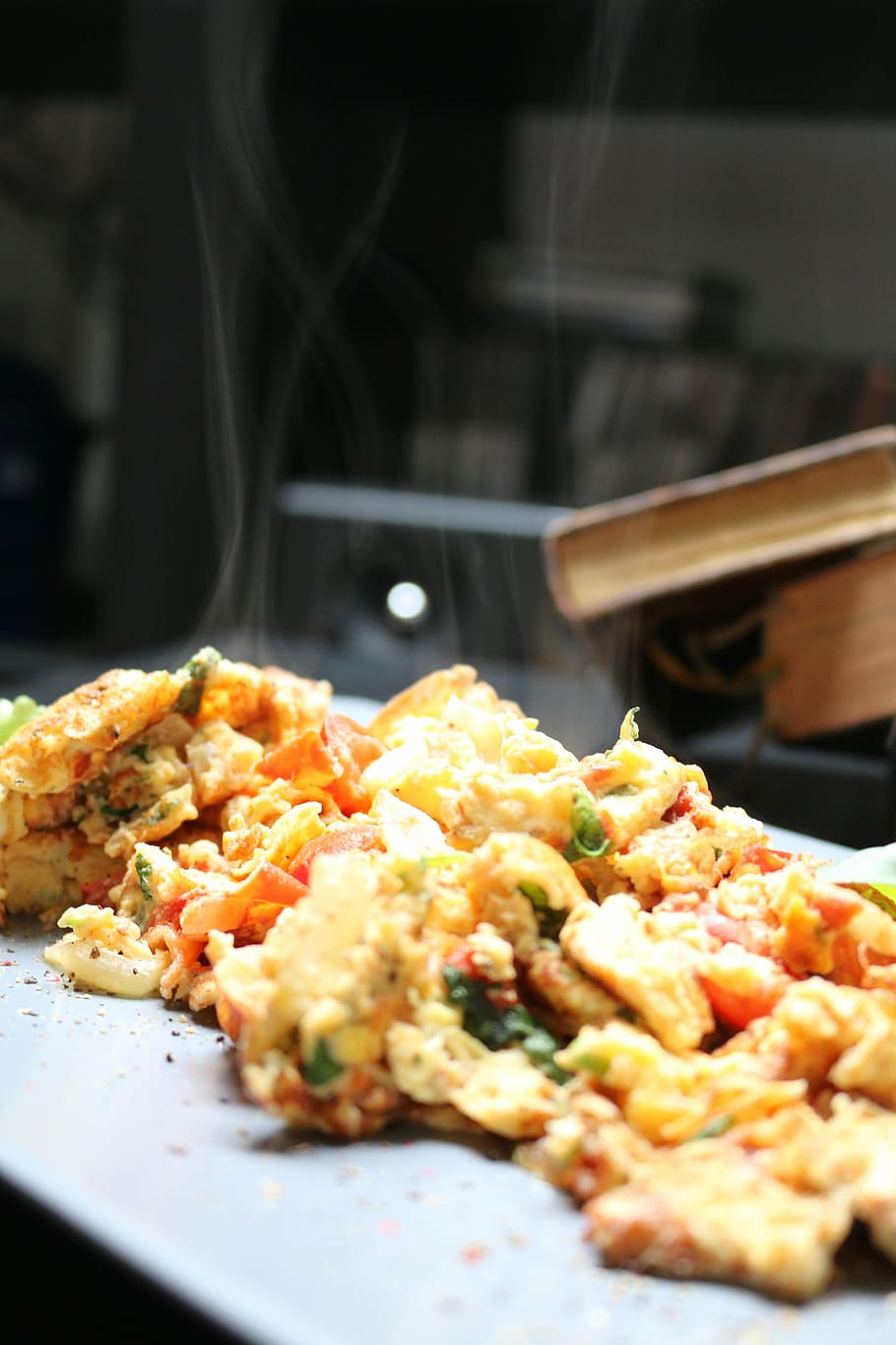 scrambled eggs, eat, breakfast, fried, healthy, proteins, food HD wallpaper