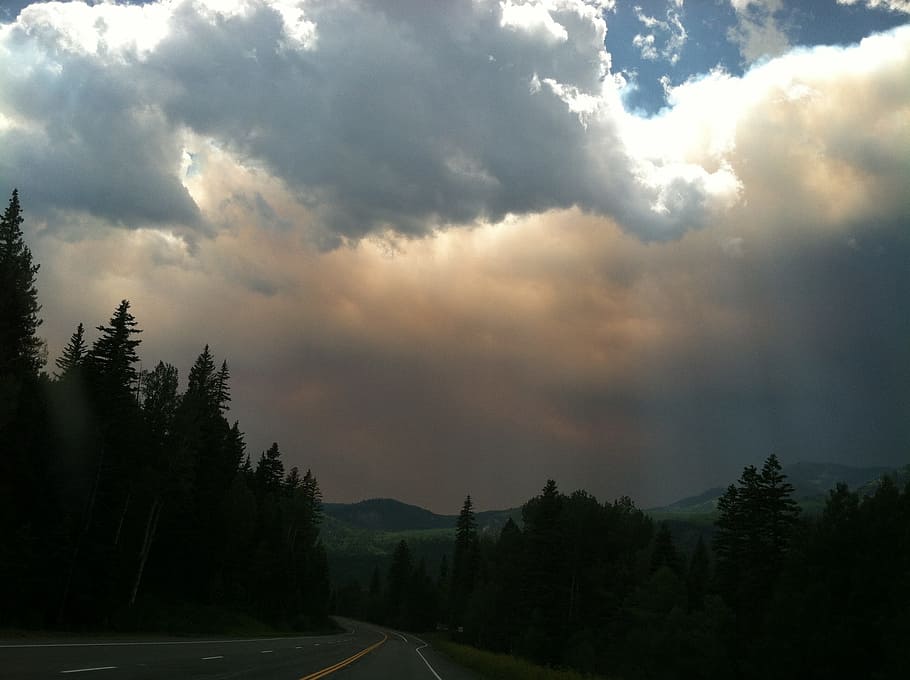 smoke, landscape, colorado, sky, clouds, outdoors, scenic, tranquil HD wallpaper