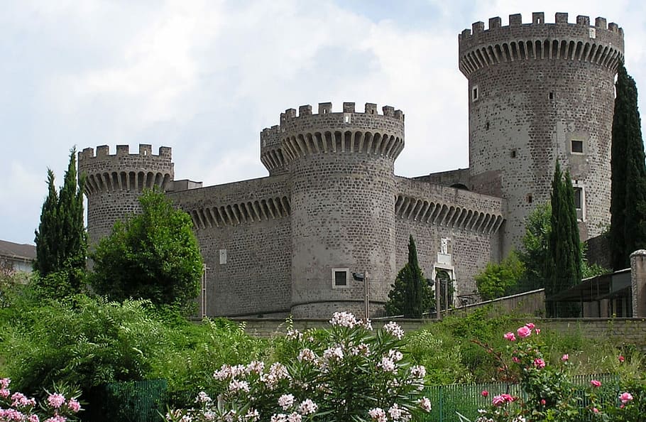 Castle of Rocca Pia in Tivoli, Italy, photos, medieval, public domain, HD wallpaper
