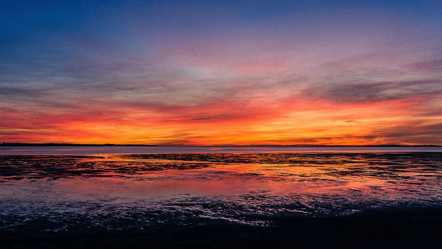 Arcachon, Basin, Sunset, Audenge, arcachon basin, nature, sea HD wallpaper