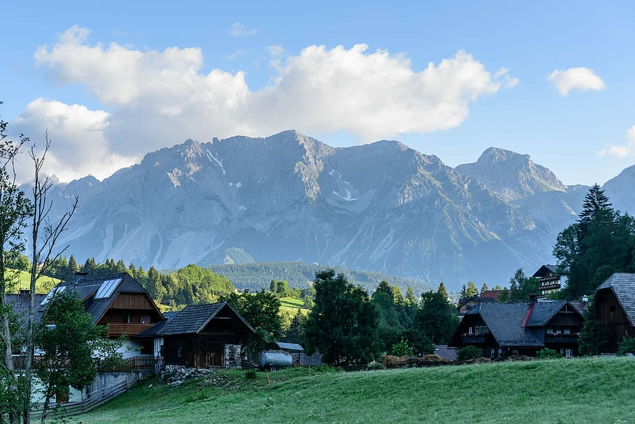 Alpine, Mountains, Rock, Imposing, landscape, nature, summit HD wallpaper
