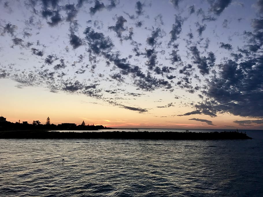 sunset, estuary, mandurah, sky, water, cloud - sky, waterfront HD wallpaper
