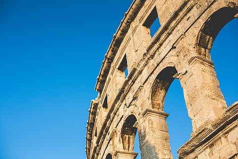 Part of Pula Roman Arena, Croatia, ancient, architecture, coliseum HD wallpaper