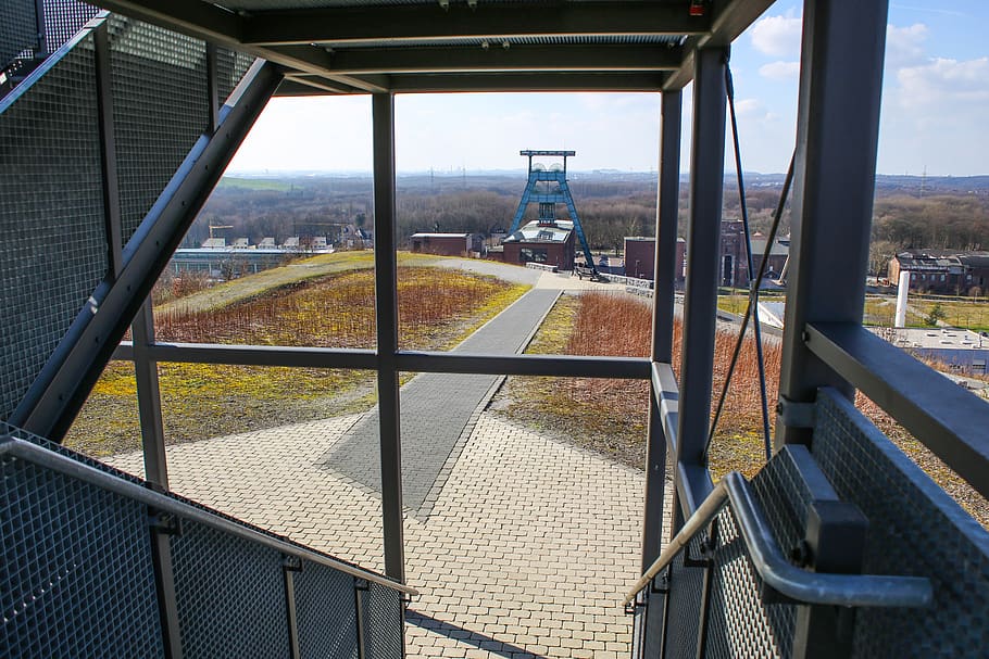 headframe, steel, mining, structural change, architecture, built structure HD wallpaper
