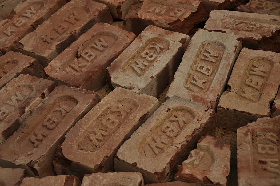 bricks, fabrication, factory, stone, building, india, text HD wallpaper