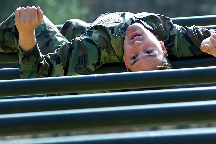Soldier, Obstacle, Course, Military, male, crawling, effort, HD wallpaper