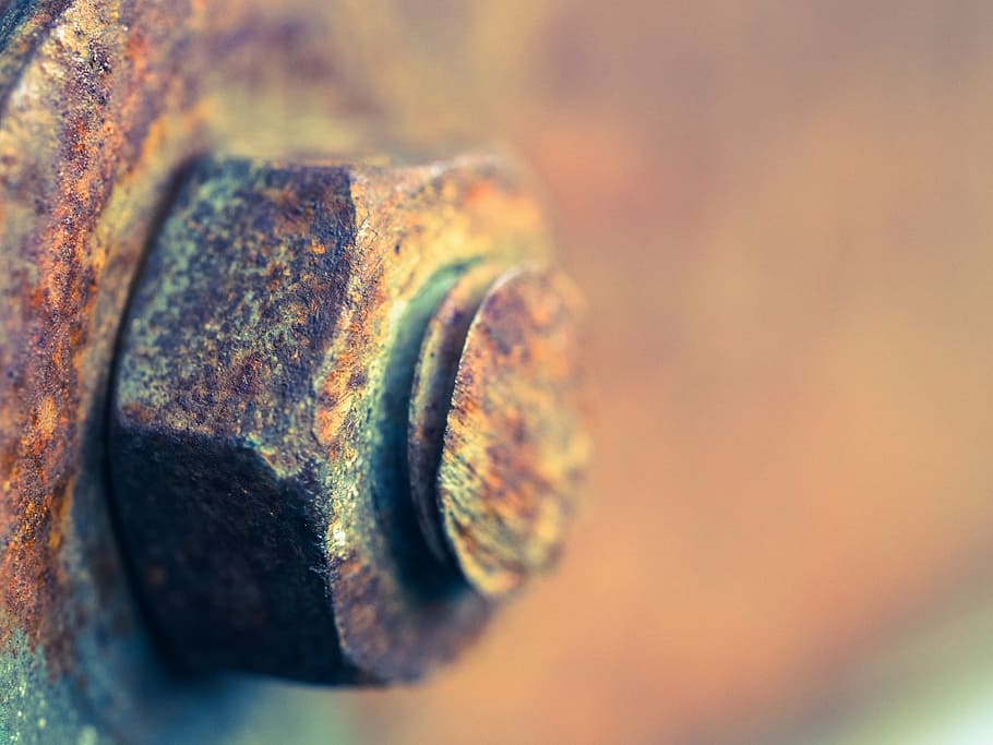rusty nut, screw, metal, stainless, allen, connection, steel HD wallpaper