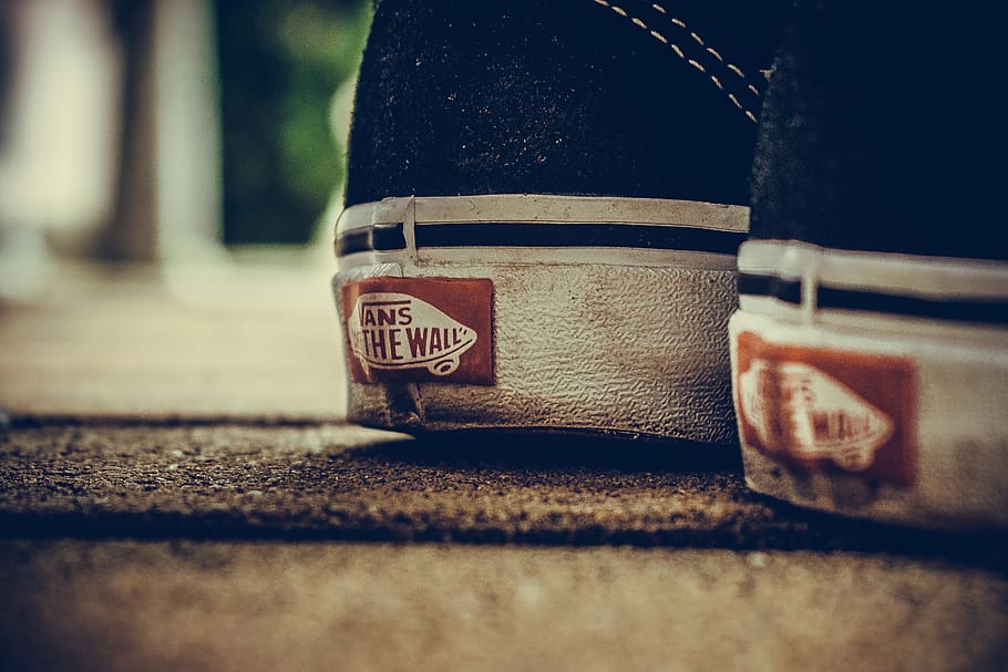 brand, vans, brands, board, selective focus, close-up, no people HD wallpaper