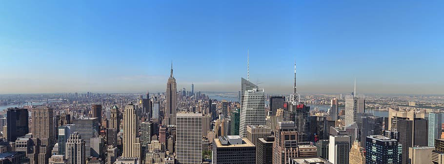 aerial photography of city scape at daytime, new york, skyline