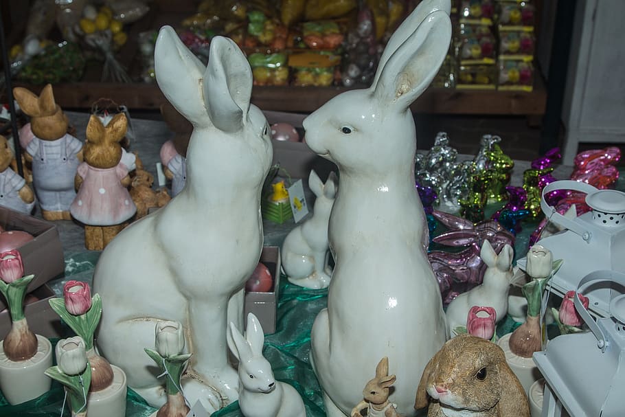 easter, easter bunny, figure, easter decoration, representation HD wallpaper
