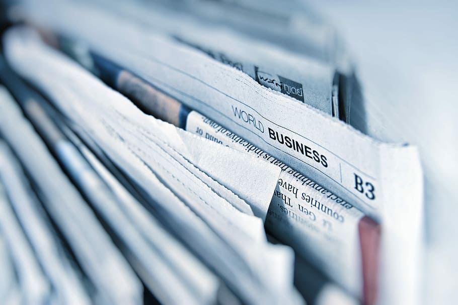 Business newspaper article, selective focus photography World Business newspaper, HD wallpaper