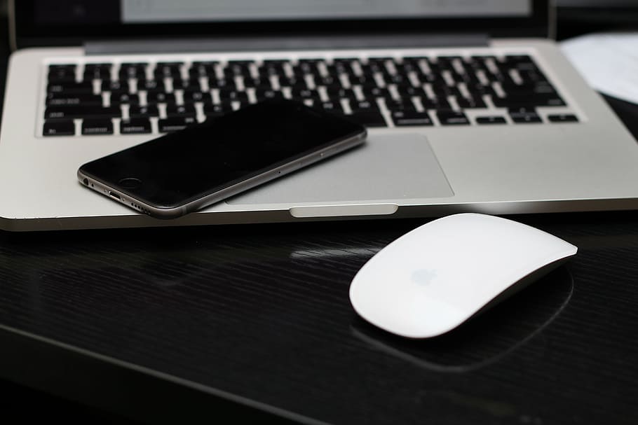 black and-white, business, computer, connection, data, desk HD wallpaper