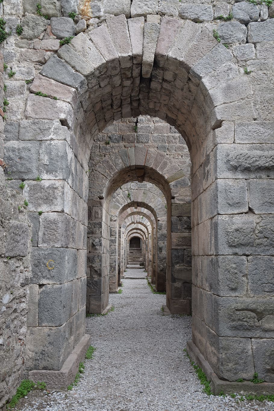 Arches, Pergamon, Acropolis, Heritage, architecture, history HD wallpaper