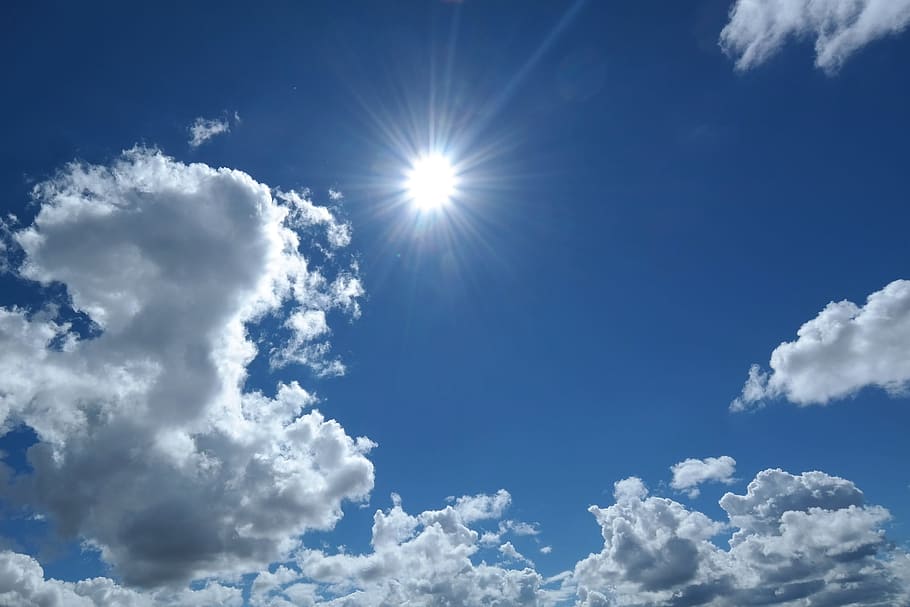 Day, Blue Sky, Clouds, beautiful day, sol, nature, cloud - Sky HD wallpaper