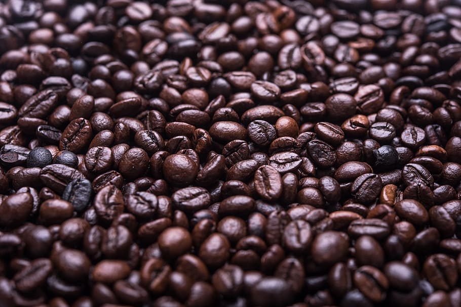 bunch of coffee beans, aroma, roasted, mocha, cappuccino, gourmet HD wallpaper