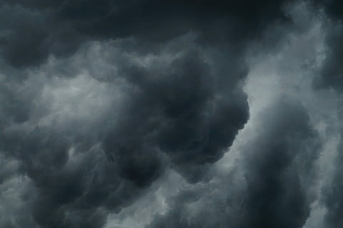 cloudy sky, grey and white clouds, overcast, storm, meterology HD wallpaper