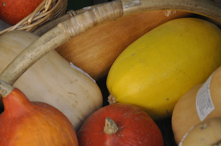 Pumpkin, Fruit, Vegetables, Basket, food and drink, healthy eating HD wallpaper