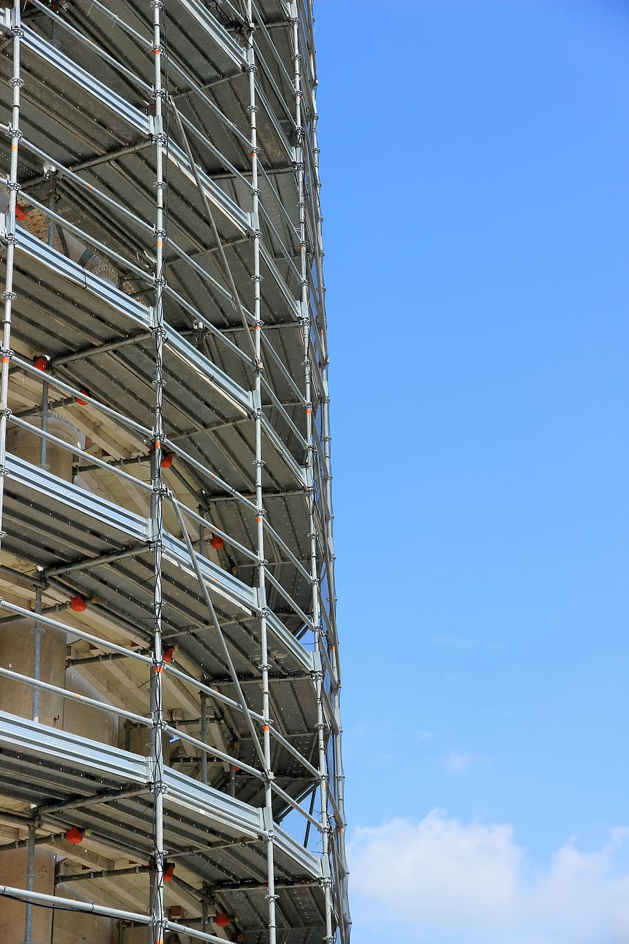 scaffold, architecture, site, construction work, craftsmen HD wallpaper