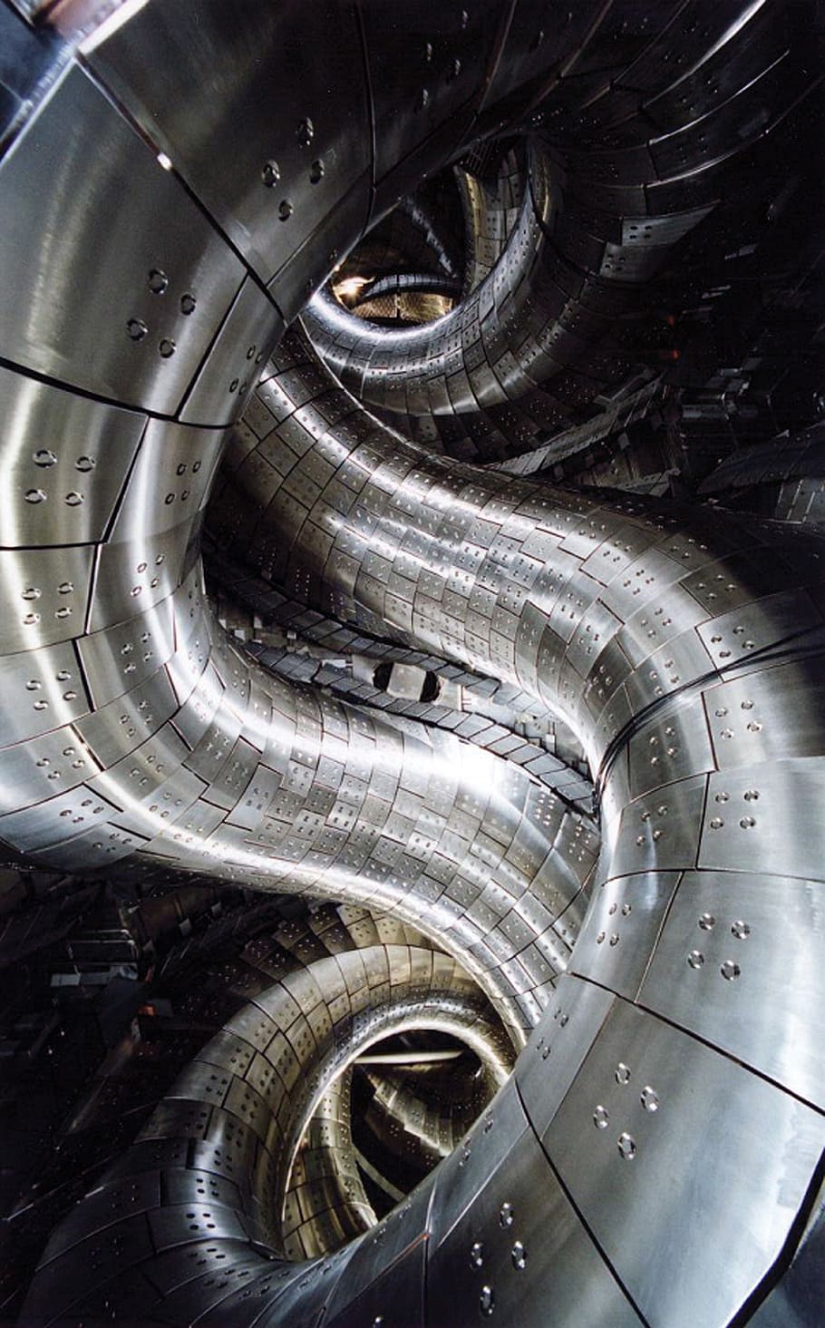 metal, texture, silver, spiral, staircase, architecture, indoors HD wallpaper