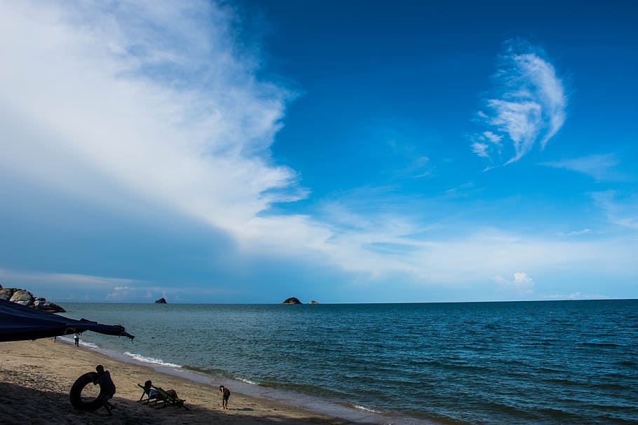 sea, sky, twilight, seaside, sea water, beach, holidays, a beautiful view HD wallpaper