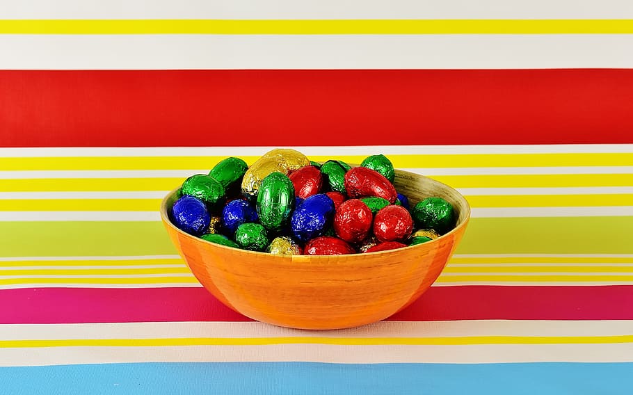 Chocolate Eggs, Happy Easter, easter eggs, color, colorful HD wallpaper