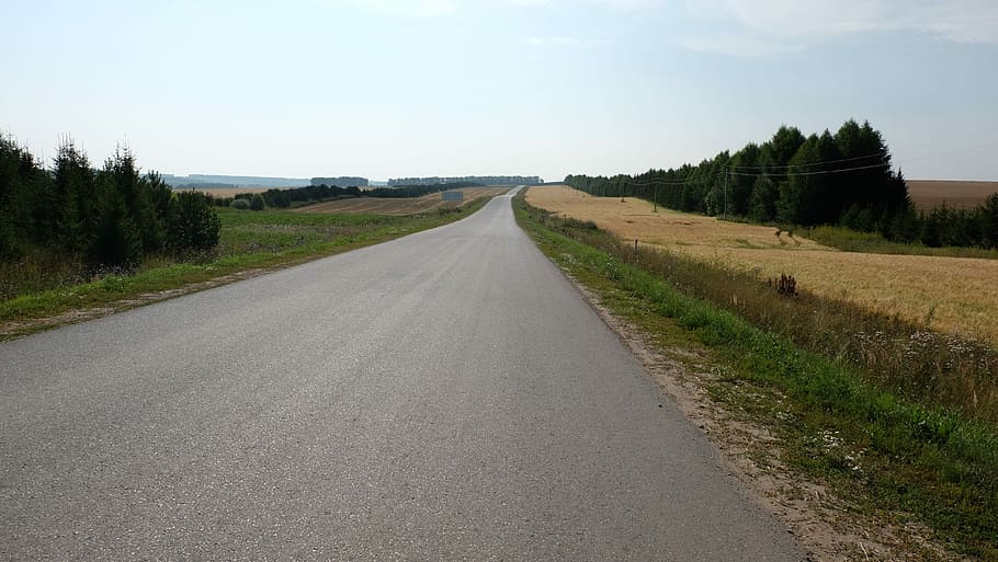 Road, Asphalt, Surface, Russia, tatarstan, tyulyachi, day, summer HD wallpaper