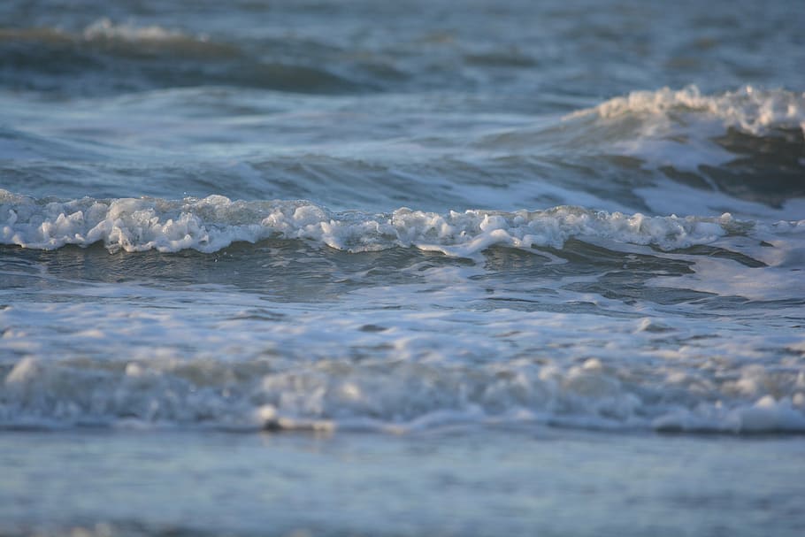 sea, waves, ocean, water, motion, waterfront, day, no people HD wallpaper