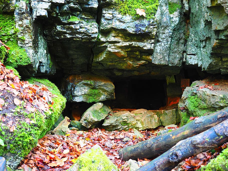 elsachbröller, cave entrance, eng, cave tour, dangerous, cavity, HD wallpaper