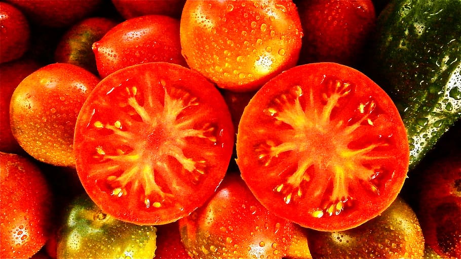 Fruit, Tomato, Vegetable, Nature, vegetables, food, red, freshness HD wallpaper