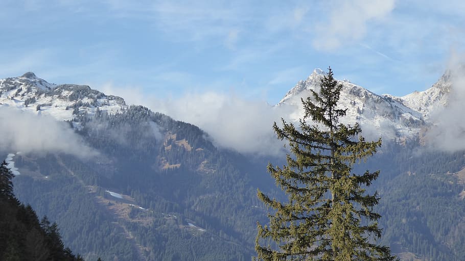 Mountains, Winter, Landscape, Austria, reutte, nature, beauty in nature HD wallpaper