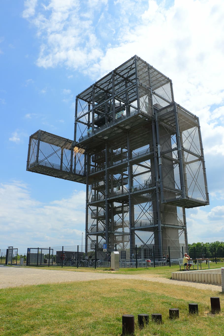 indemann, inden, open-cast mining inden, open pit mining, observation tower HD wallpaper