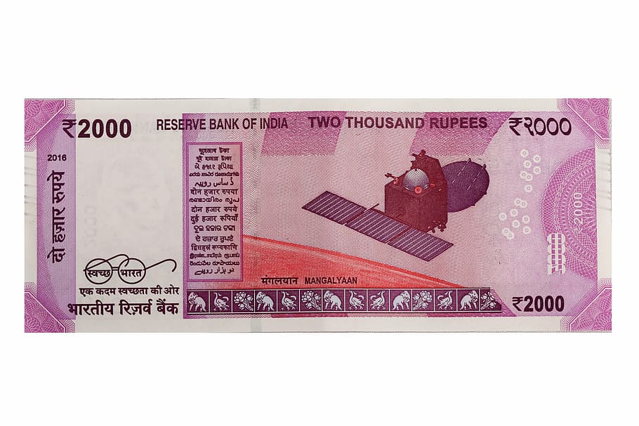2000 Indian rupee banknote, currency, money, cash, finance, no people, HD wallpaper