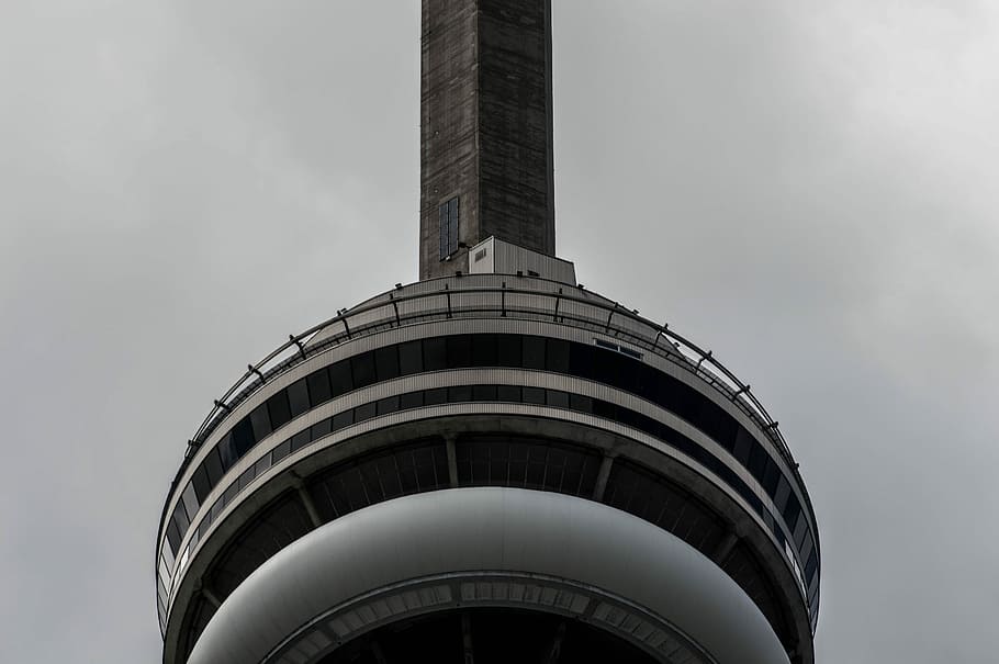 Space Needle Tower in close up photo, worm's-eye view of tower HD wallpaper