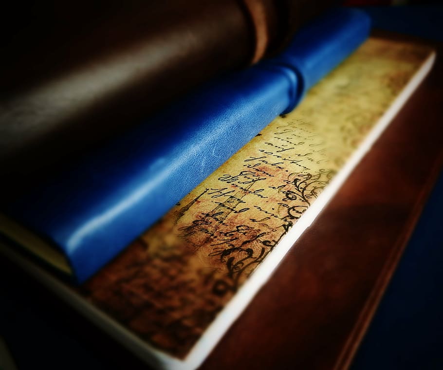 books, writing, journals, bible, text, indoors, communication HD wallpaper