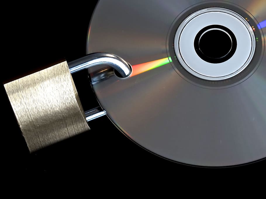 CD with padlock illustration, Encrypted, Privacy Policy, Data Security, HD wallpaper