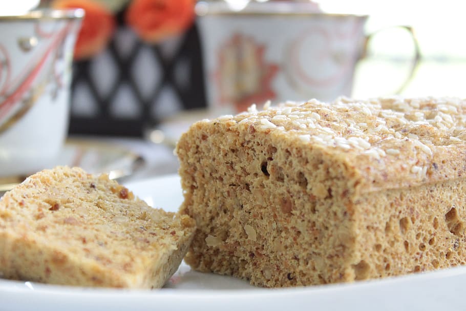 bread, coffee, breakfest, morning, food and drink, close-up HD wallpaper