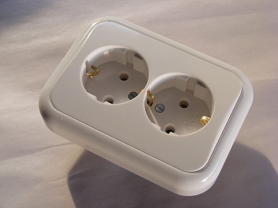 white socket plate, current, electrical, electricity, energy HD wallpaper