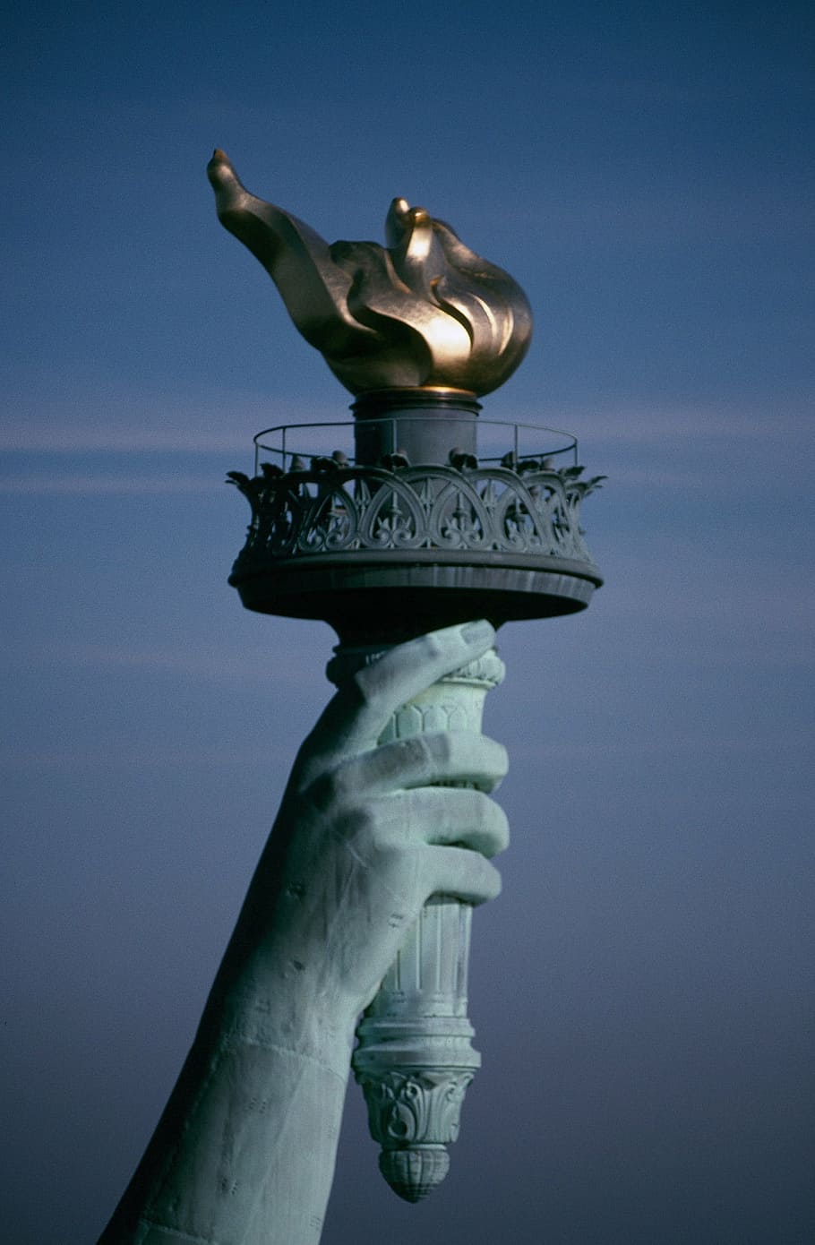 statue of liberty torch photography during daytime, flame, symbol