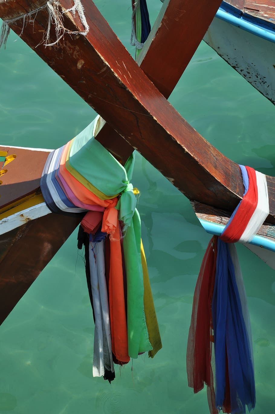 thailand, boot, buddhism, nautical vessel, water, multi colored HD wallpaper