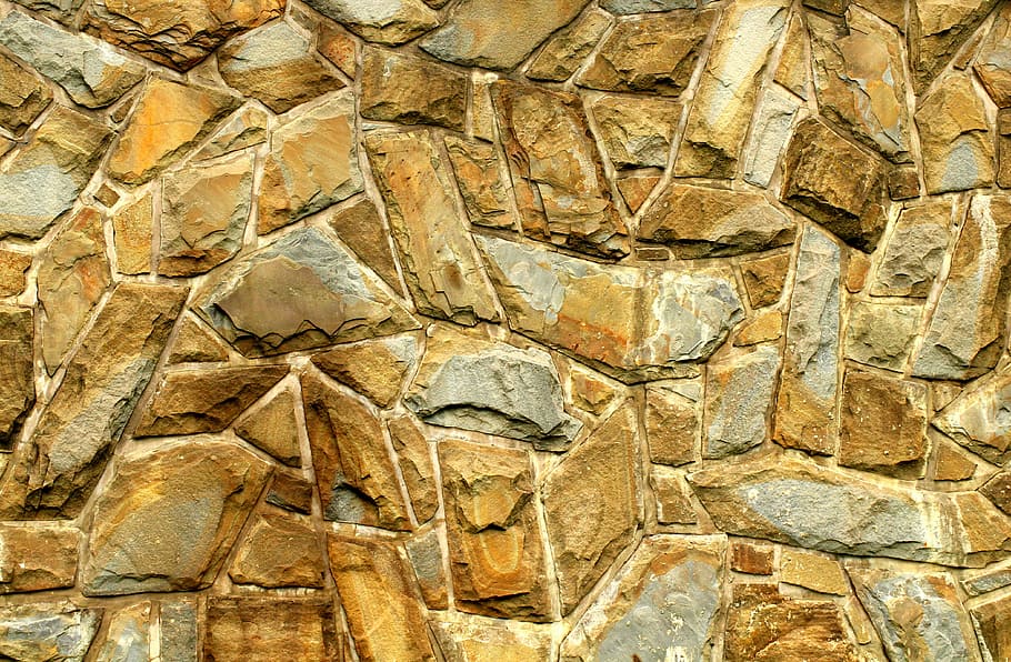 brown stone wall, lake dusia, façades, surface, pattern, texture HD wallpaper