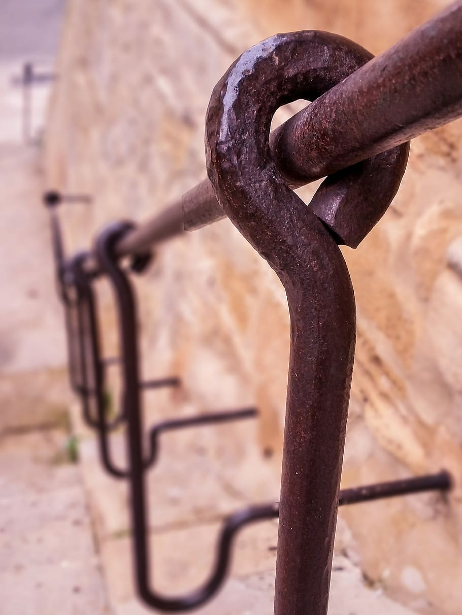 forging, iron, handrail, rust, metal, no people, rusty, close-up HD wallpaper