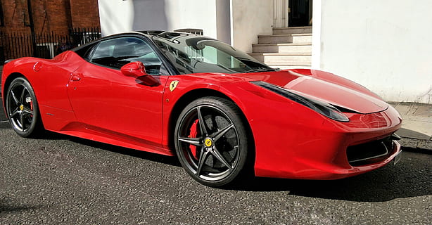 ferrari, 458, v8 engine, red, lipstick red, luxury, fabulous HD wallpaper